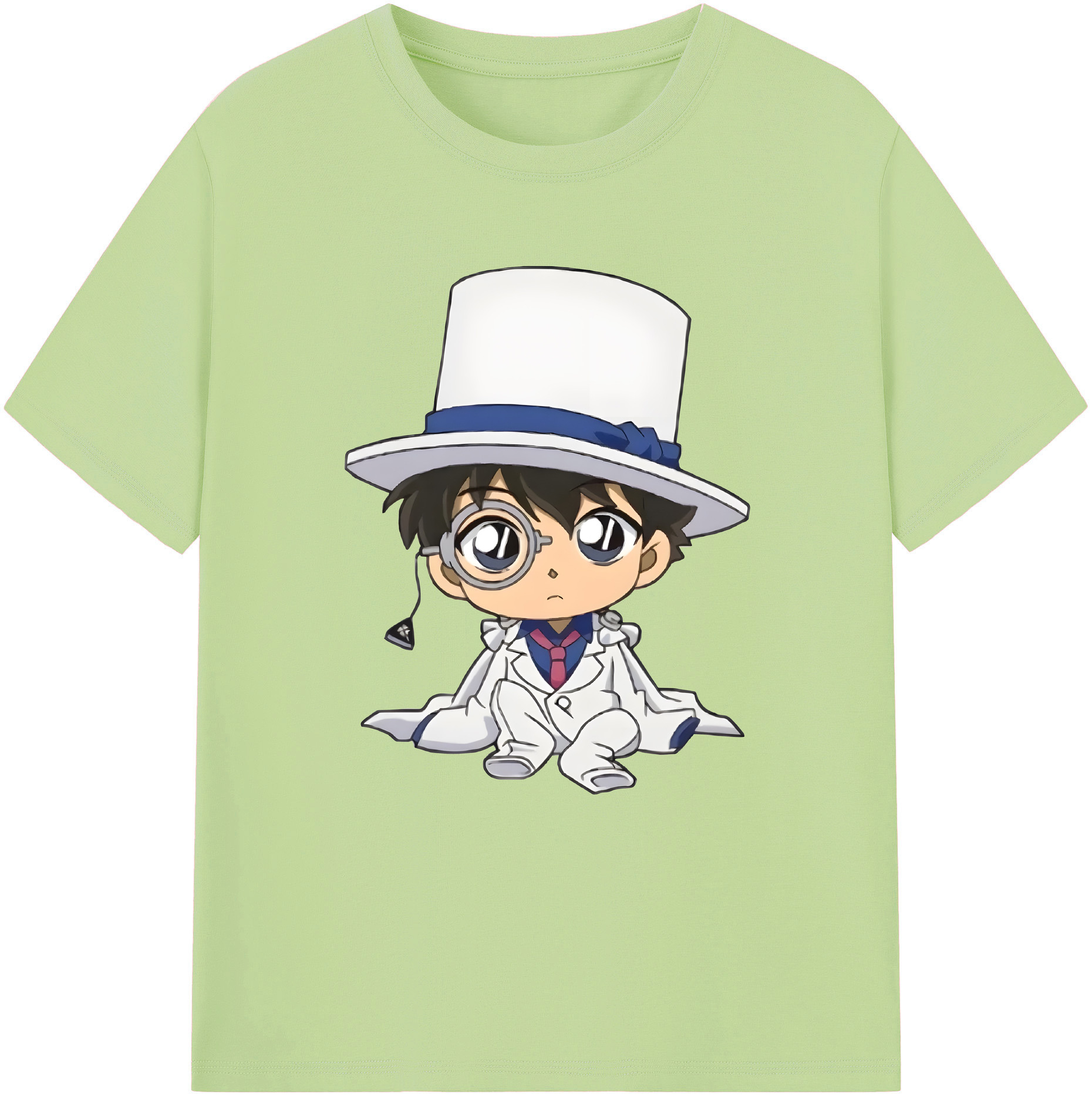 （画像用） 名探偵コナン くろば かいと Detective Conan Kuroba Kaito 綿100％半袖Tシャツ（フロントプリント）